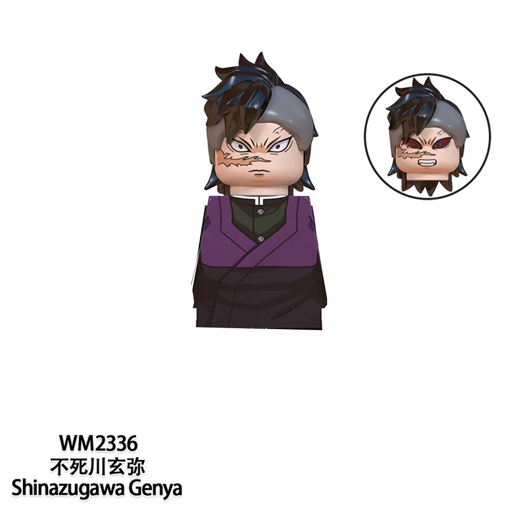 Demon Slayer Anime Series Building Blocks Doll Shinazugawa Genya Kanroji Mitsuri Action Figures Desktop Ornament Boys Girls Gift