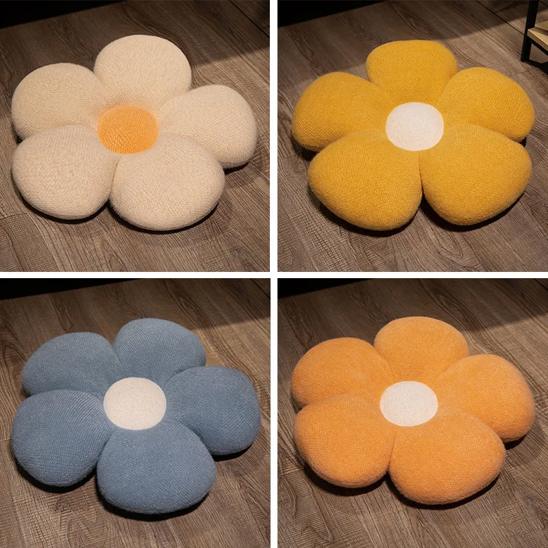 40/50cm Cute Five Petal Flower Plush Hug Pillow Kawaii Stuffed Plants Sofa Chair Cushion Soft Toys for Girls Gifts Home Decor nice lifelike flower plants plush stuffed decor toys soft bookshelf decor doll creative potted flowers pillow for girls gift