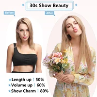 Clip en une seule pièce droite 10 pouces avec 5clips Extension de cheveux humains brésilien Remy postiche pince dans les Extensions de cheveux naturel 6