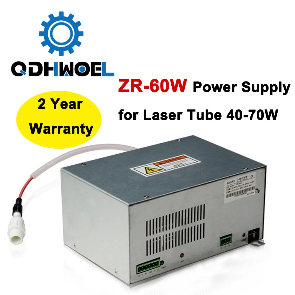 Qdhwoel Zr-60W Alimentatore Laser 60W Per Tubo Laser In Vetro Co2 40W 50W 60W 70W