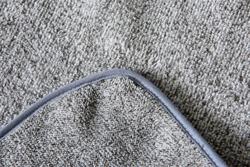 greyBamboo Charcoal Coral Velvet Badetuch für Erwachsene, weiches, saugfähiges, schnell trocknendes Handtuch, Heim-Badezimmer-Mikrofaser-Handtuch-Sets – Detail 5