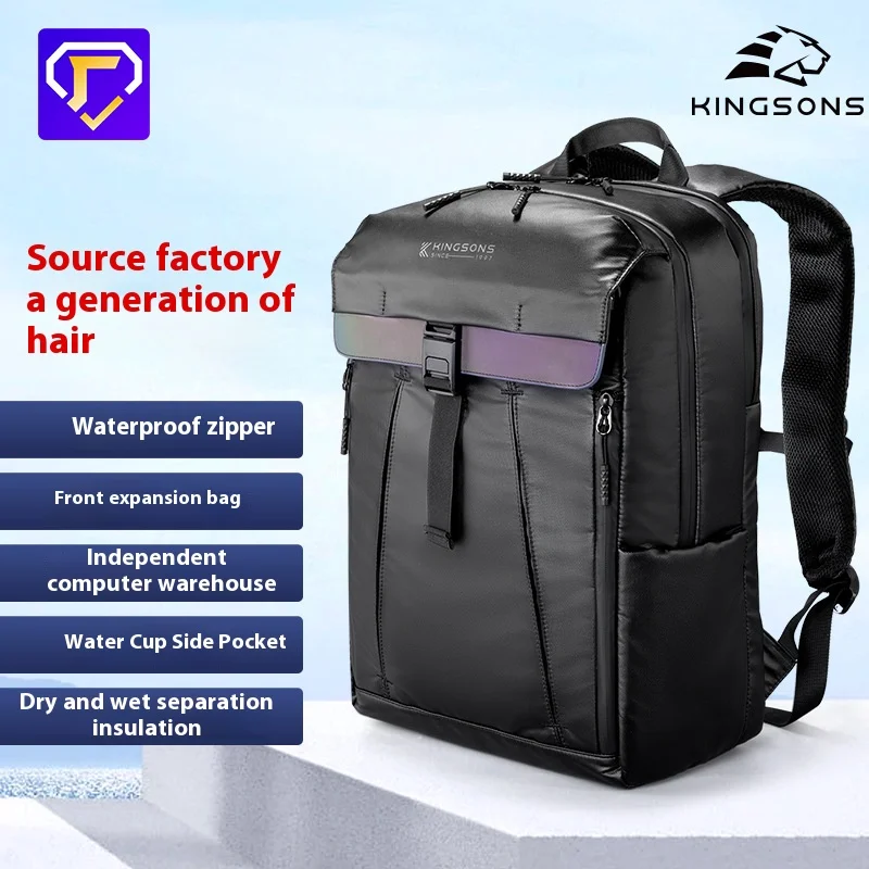 Waterproof Black Sports Backpack For Men Laptop College
