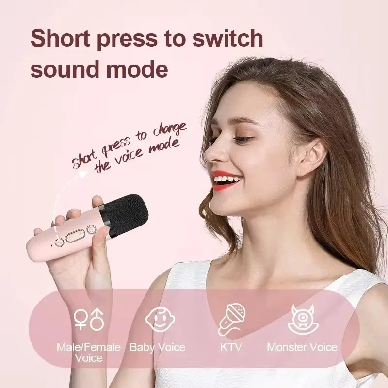 Portable Wireless Dual Microphones Karaoke Machine HomeKTV DSP - Image 6