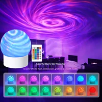 16 Colors Starry Sky Projector Light LED Night Light with Remote Control USB Plug Auto Rotate for Home Room Party Ceiling Decor