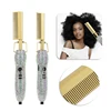 Electric Heating Comb Hair Straightening Rhinestone Hot Comb Curling Iron Heated Brush Peigne Chauffant Cheveux Peigne chaud 1