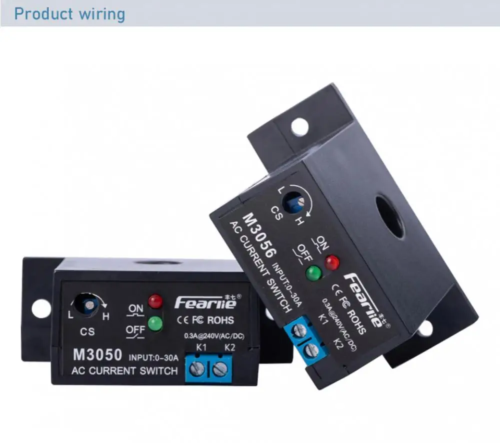 Smart Current Detection Switch 0.2-30A Induction Relay AC Linkage Device PLC Signal Over Limit Closed Ac Mutual Inductor