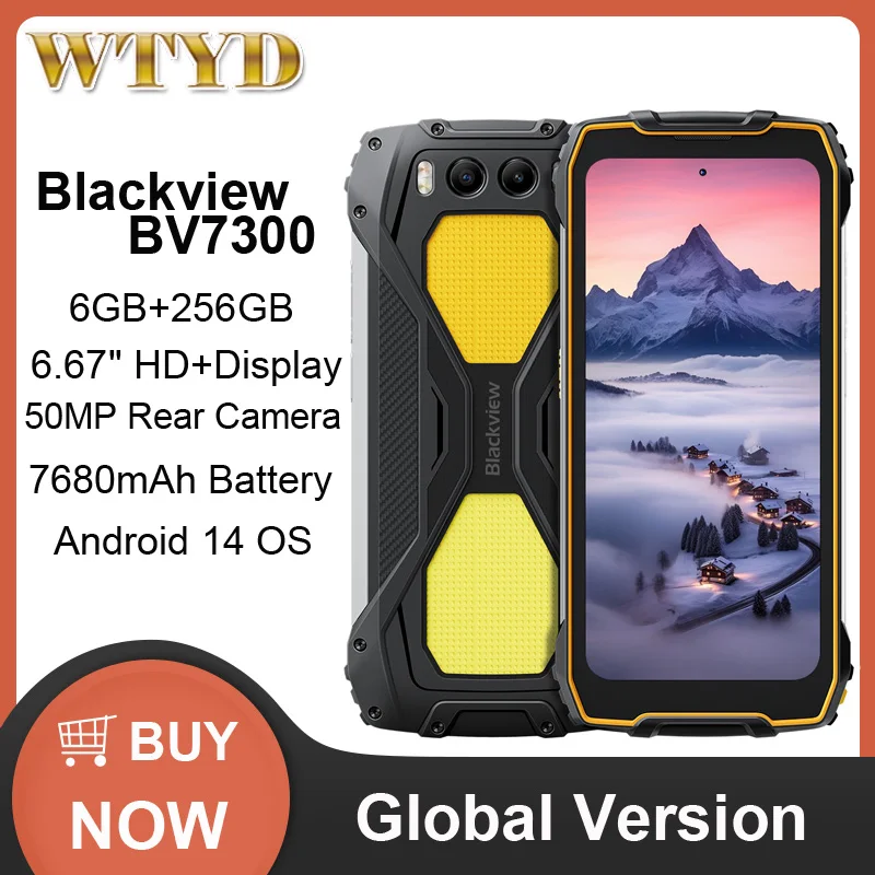 Blackview BV7300 Rugged Phone 6GB+256GB 6.67'' Android 14