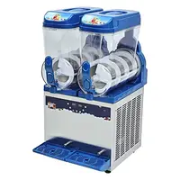 Commercial Slushy Machine 8 Gallons Stainless Steel Margarita Smoothie Maker Cocktail Ice Juice 2 Tanks LED Control Kit 1000W 1
