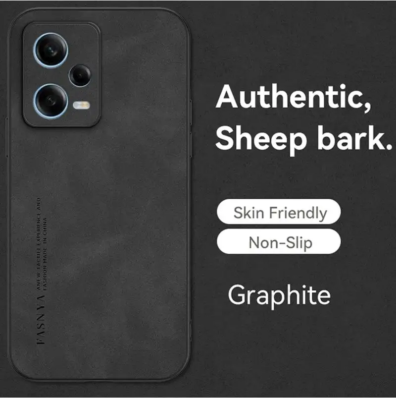 Custodia in pelle di pecora per Xiaomi Note 12 Plus 11 11S 10 5G Redmi 10C 12C A1 Poco X5 Pro Cover morbida per paraurti_voghion.com