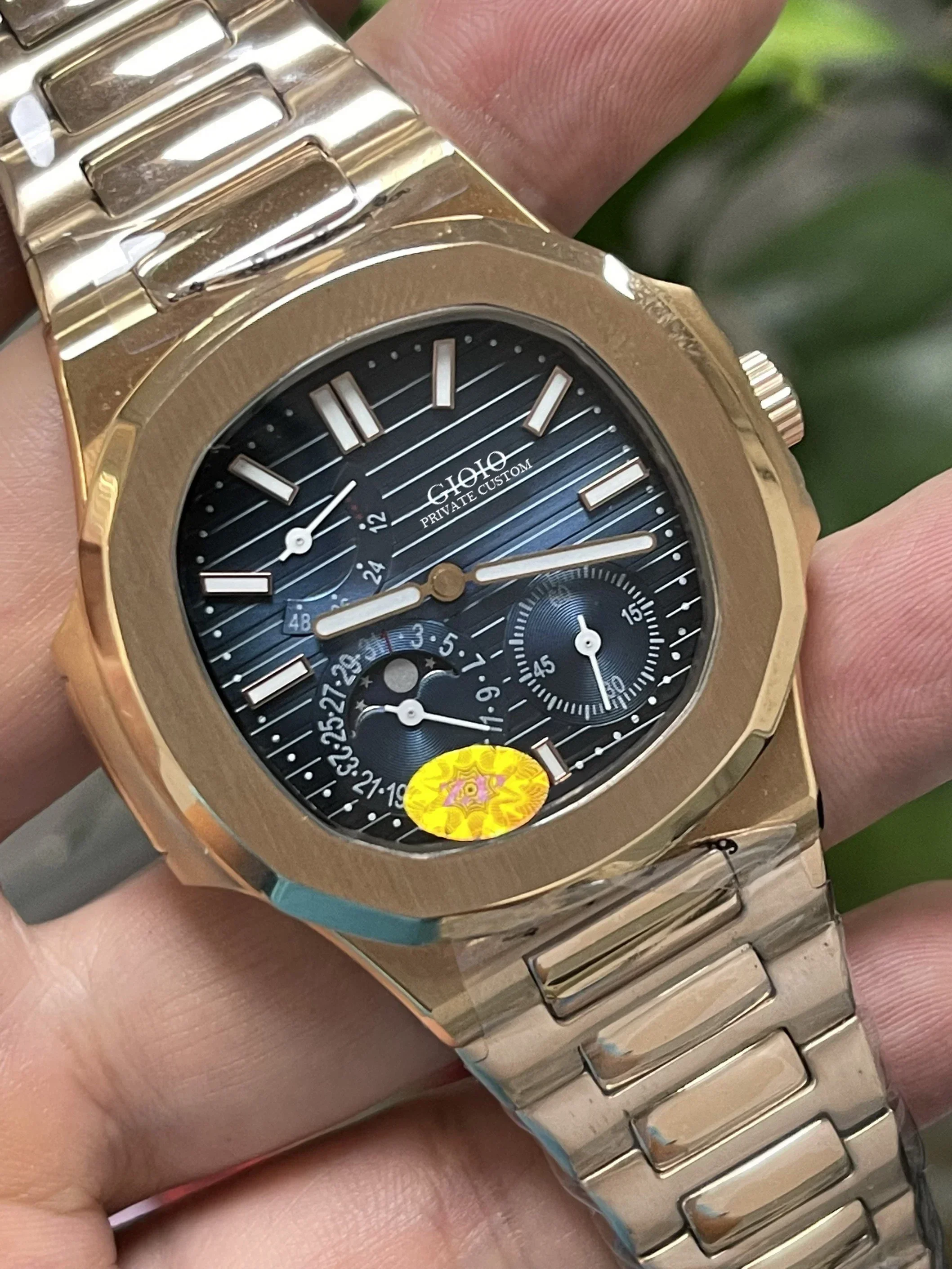 Lusso Nuovo Orologio Con Movimento Automatico Per Uomo Orologi Meccanici Nautilus 5712 Oro Rosa Nero Blu Bianco Moonphase Power