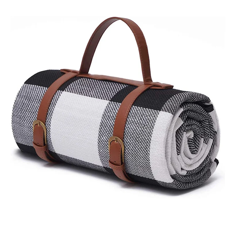 200x200cm Outdoor Picnic Blankets Mats Camping Foldable Pad Blankets with Leather Handle Waterproof Beach Camping Accessories 5