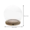 Wooden Base naments 15cm Glass Dome Display Case Transparent Dustproof Cover Eternal Flower Arrangement Decorative 4