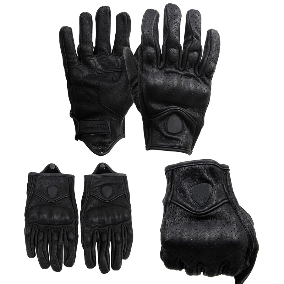 

Real Leather Anti-fall Non-slip Motorcycle Glove Breathable Cycling Glove motorcyclist Winter Summer Pitbike Work gloves