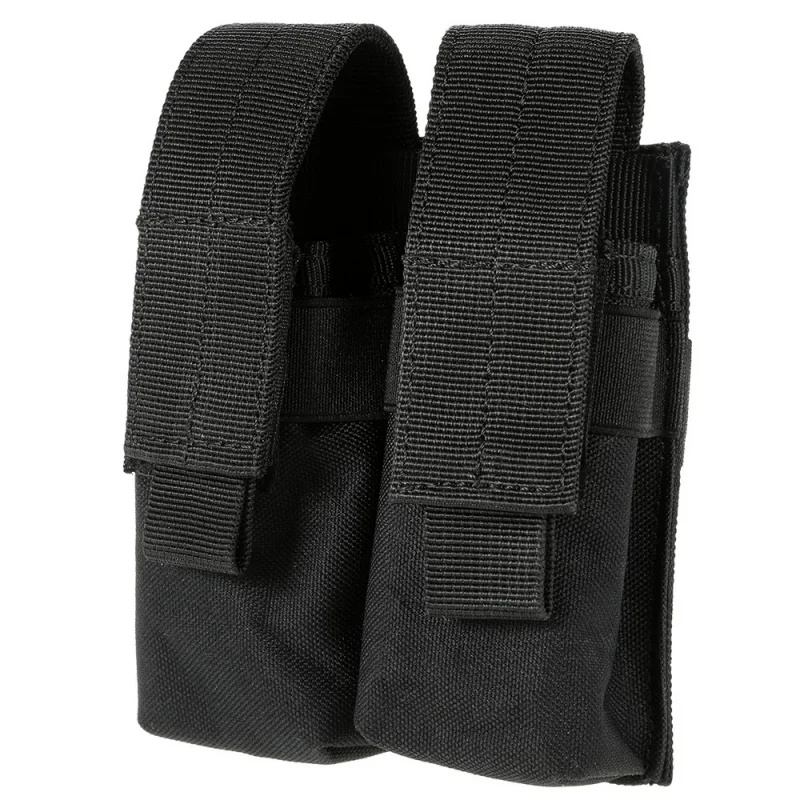 Molle System Tactical pistolet podwójne 9MM etui na magazynek Molle klip wojskowy Airsoft kamizelka Mag uchwyt talii torba akcesoria myśliwskie