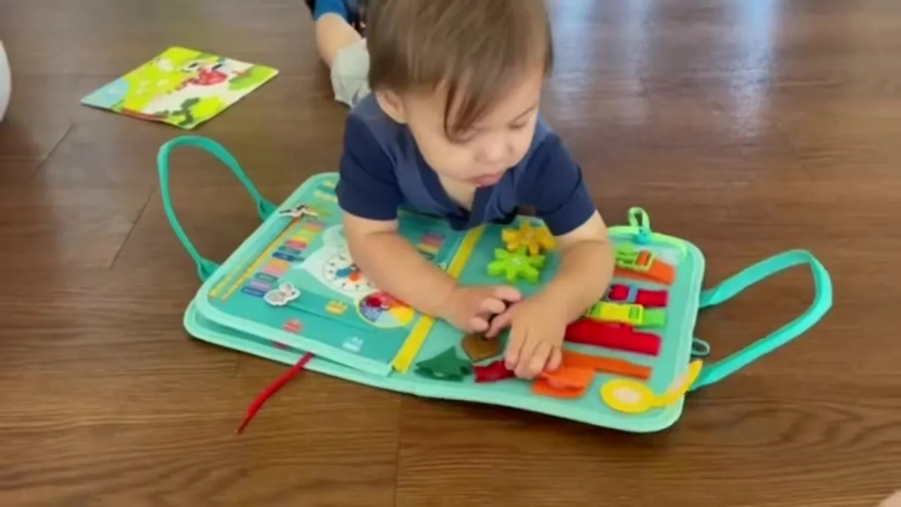 Airplane Toy Montessori Busy Board Toddlers Wooden Activity Cube Preschool Sensory Learning Toys For Fine Motor Skills Travel Toys Heqiyong Led Busy Board Montessori