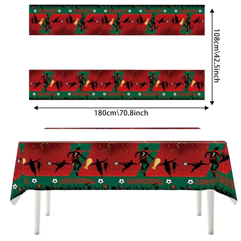 CR7 Themen-Geburtstagsdekorationen Popcorn-Box Geschenktüte Tortendekoration Banner Wimpel Fußball-Party-Zubehör Tischgeschirr Becher Servietten Teller für Kinder – Detail 11