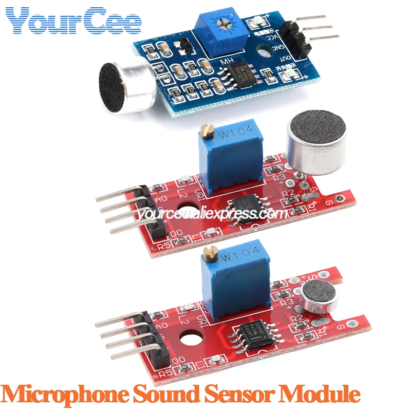 1x Sound Sensor Module 10pcs/1pc Sound Sensor Module LM393 Comparator Detect Voice Sound ...