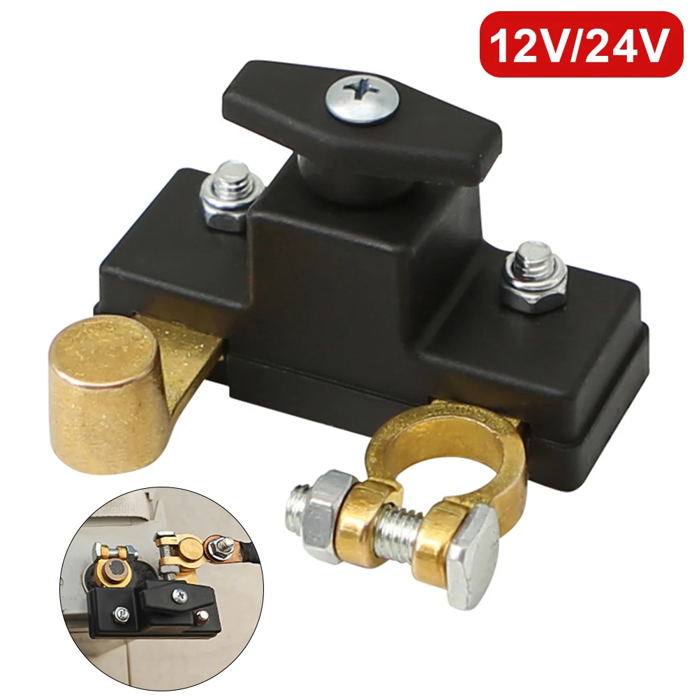 Engine Kill Switch Car Battery Disconnect Isolator Cut Off Switch 12V 24V Universal Battery Terminal Anti-leakage Switch Power Cutoff