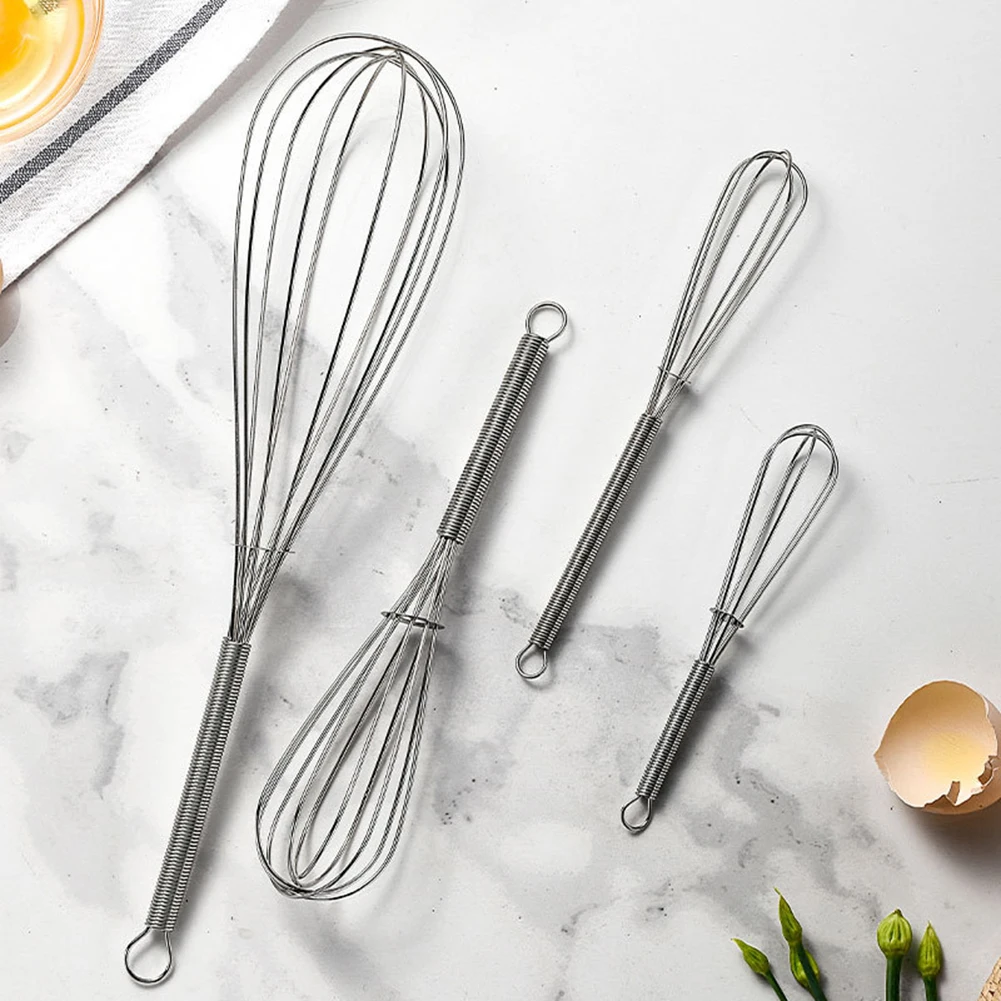 Egg Whisk Stainless Steel Balloon Wire Whisk Cream Egg Stirrer for Mixing Whisking Beating Stirring