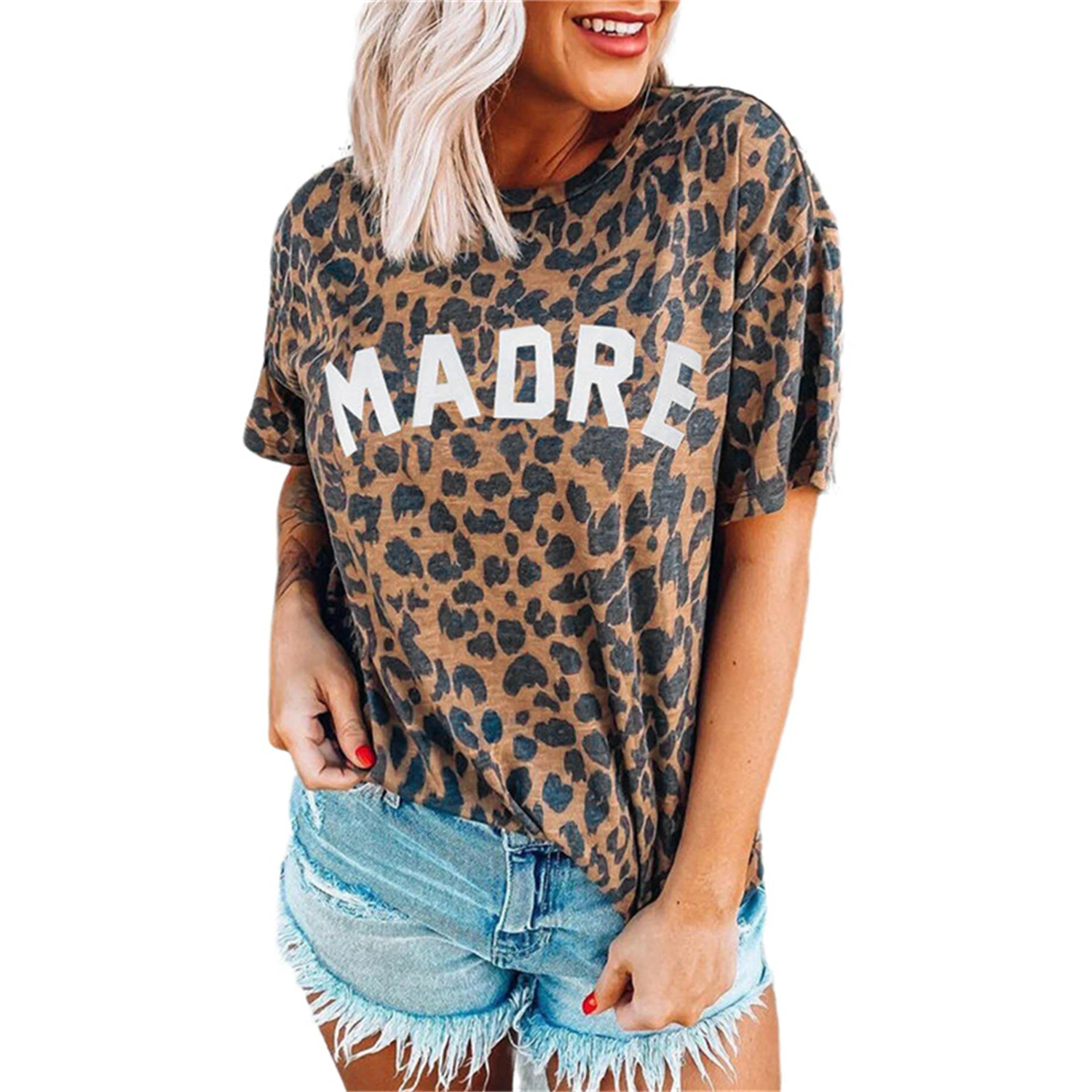 Madre cheetah shirt Clearance