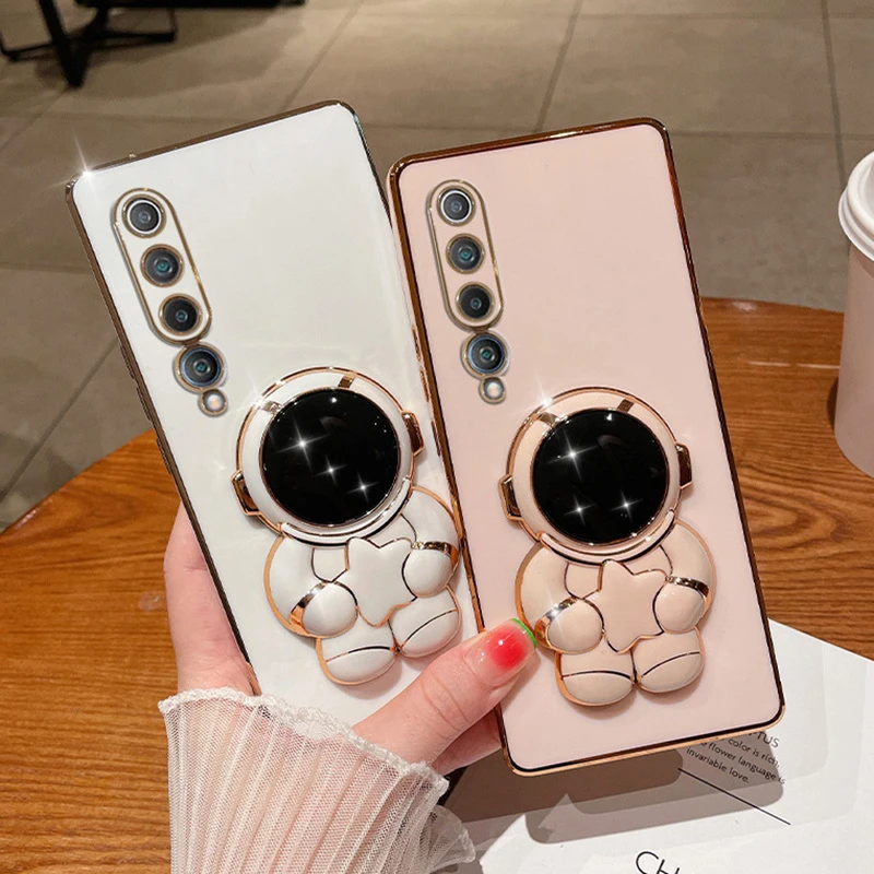 Astronaut Plating Phone Case For Xiaomi And Poco Series_voghion.com