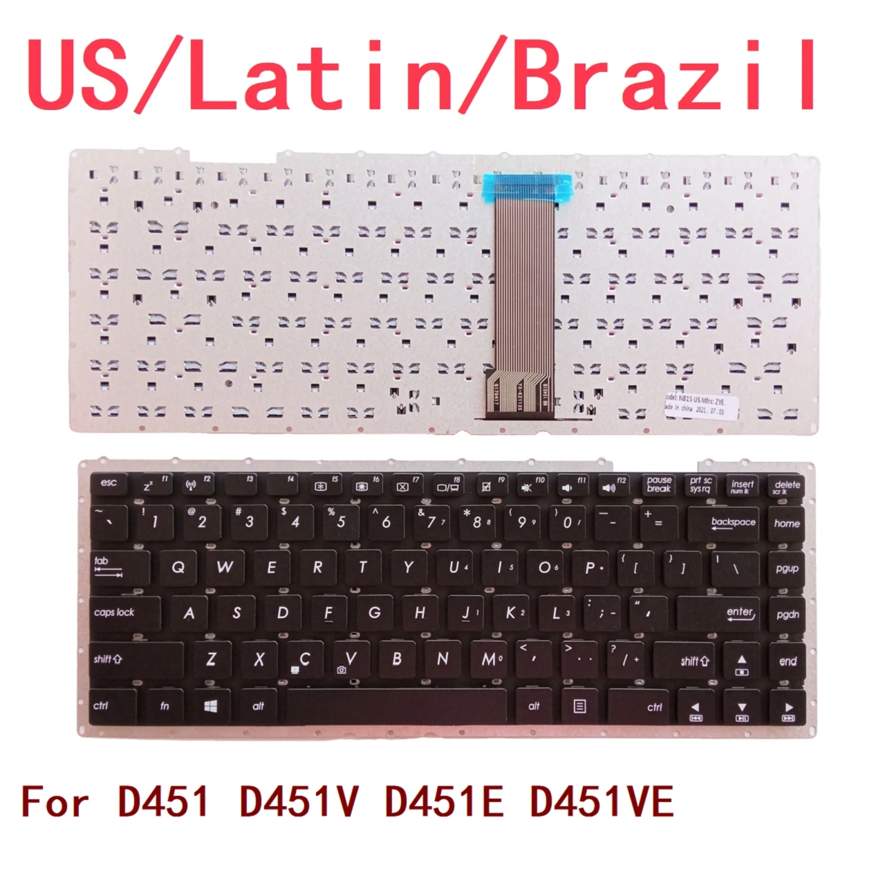 

Клавиатура для ноутбуков ASUS D451 D451V D451E D451VE