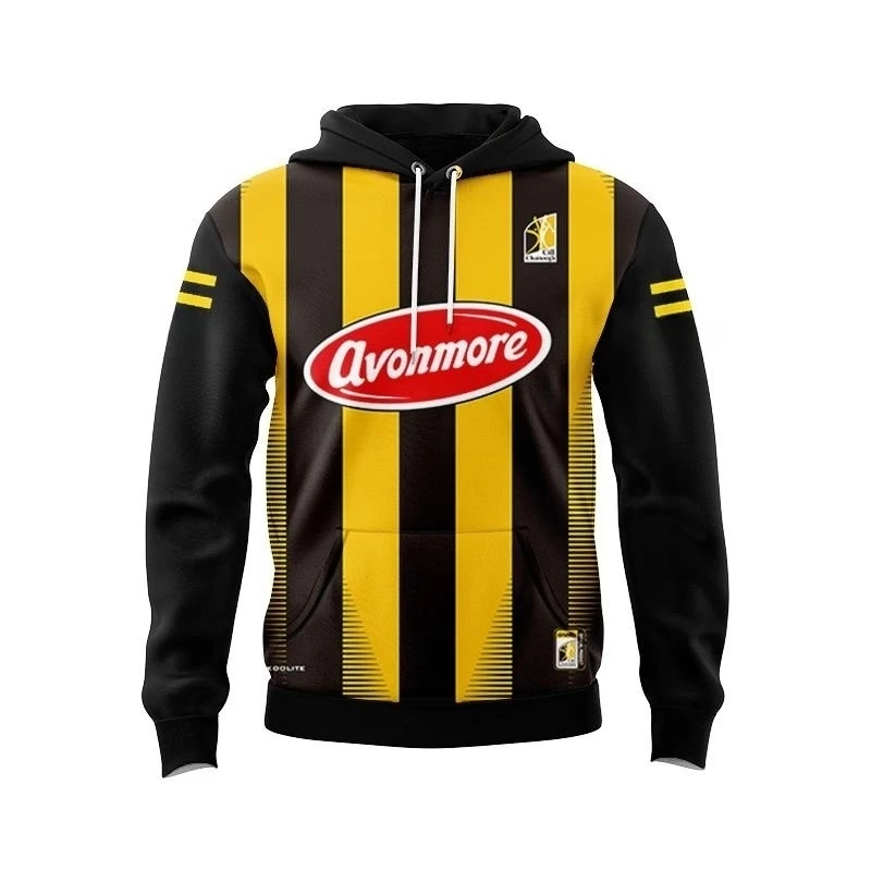 Kilkenny Hooded Sweatshirt Jersey 3 Stripe Home Ireland Rugby Jersey Loose Fleece Hoodies