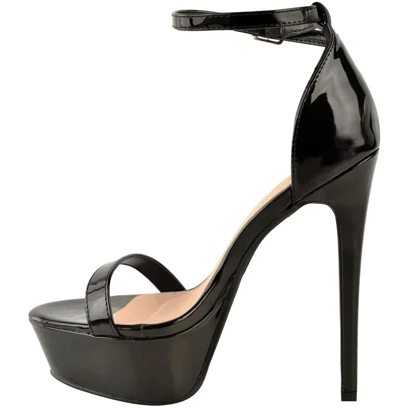 Women Sandals Stilettos Sexy Pumps Open Toes Supper High Heels Nighclub Platform Black Nude Party Wedding Shoes Large Size 43 2