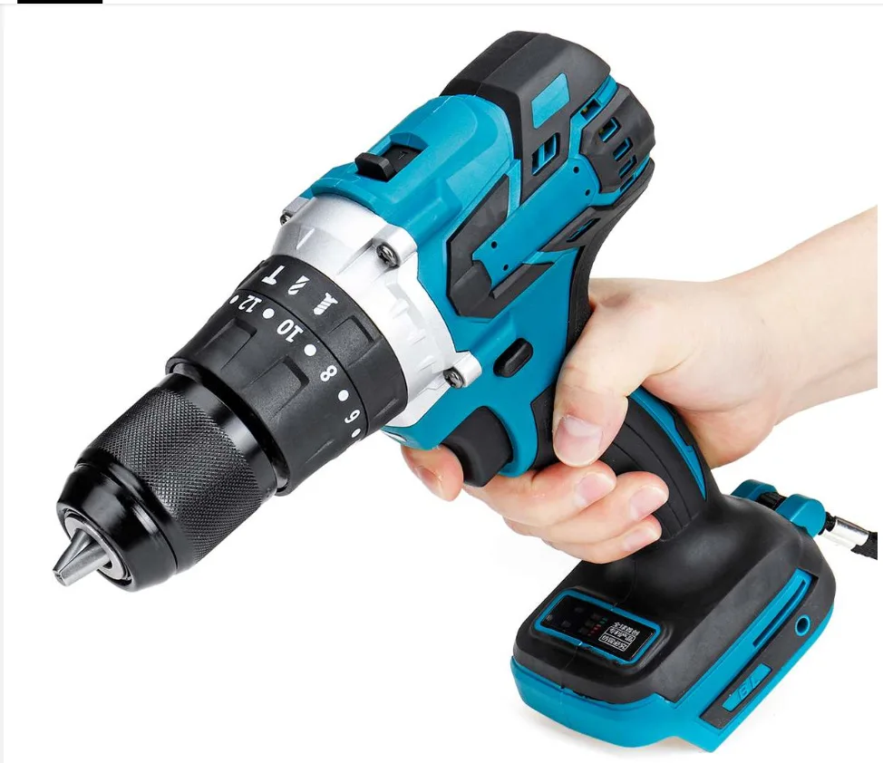 3 In 1 Brushless Electric Hammer Drill Electric Screwdriver 13mm 20+3 Torque Cordless Impact Drill for Makita 18V Battery Home 3 in 1 brushless electric hammer drill electric screwdriver 13mm 20 3 torque cordless impact drill for makita 18v battery home