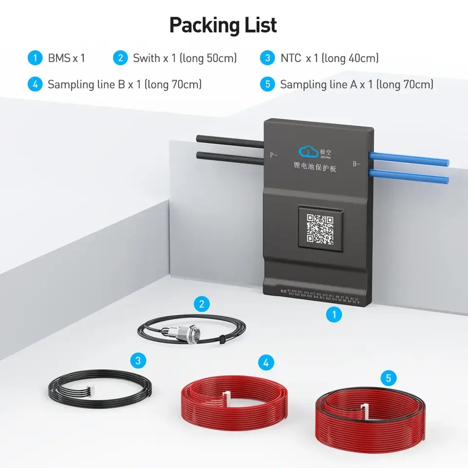 JIKONG JKBMS Smart Active BMS 8S-24S Li-ion/ Lifepo4/ LTO 0.4A-2A Battery Balance Management System 80A 100A 120A 150A 200A 300A image 5