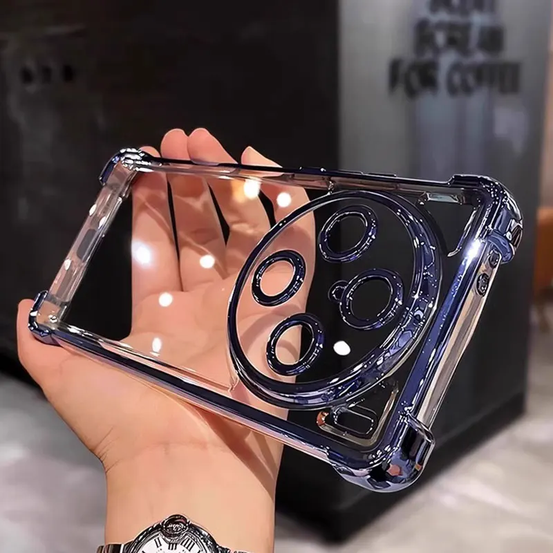 Shockproof Armor Clear Silicone Phone Case with Enhanced Protection