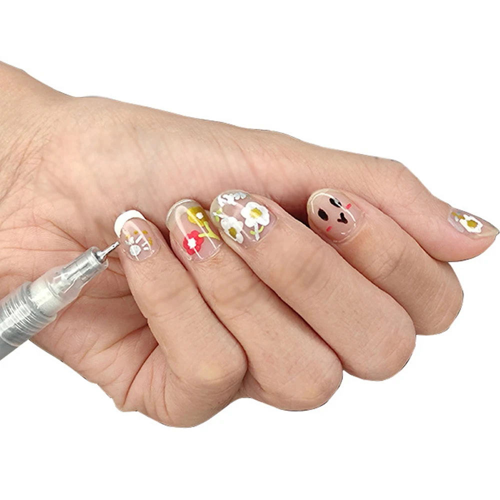 Nail Art Drawing Pen 12/18/24Colors Graffiti Acrylic Pen Waterproof Painting Liner DIY 3D Abstract Colorful Beauty Manicure Tool 3