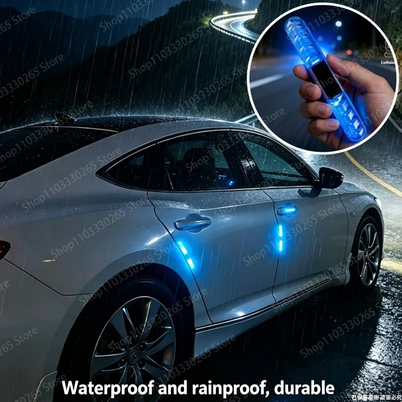 Luce LED Antiurto per Portiera Auto Alimentata a Energia Solare - immagine 2