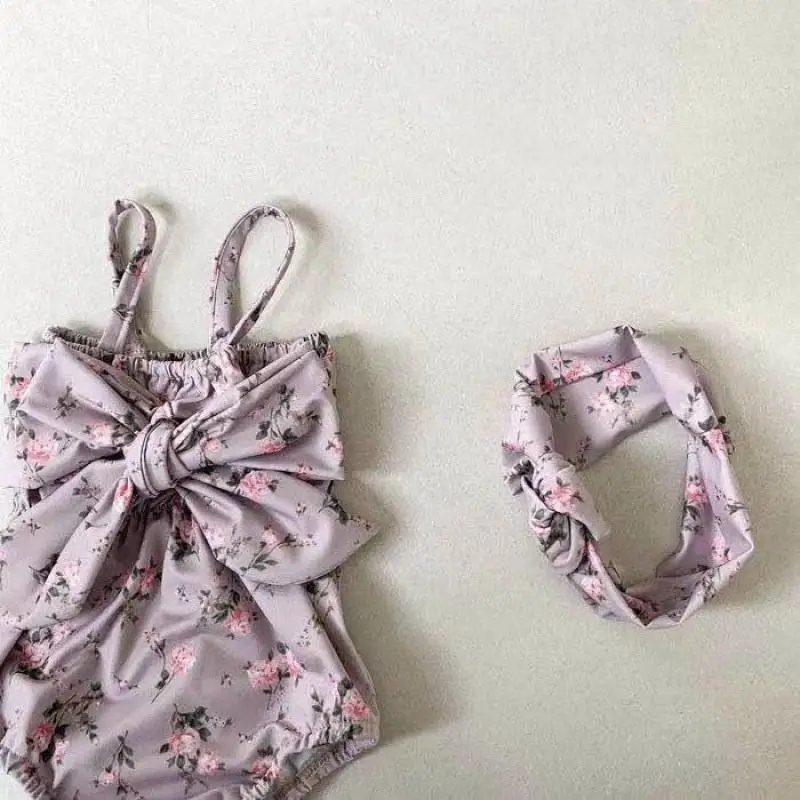 Kids Swimwear Sets New Summer Baby Girl Floral Bikini Swimming Suit Fashion Boys Swimsuits Infant Holiday Beach Clothes Set