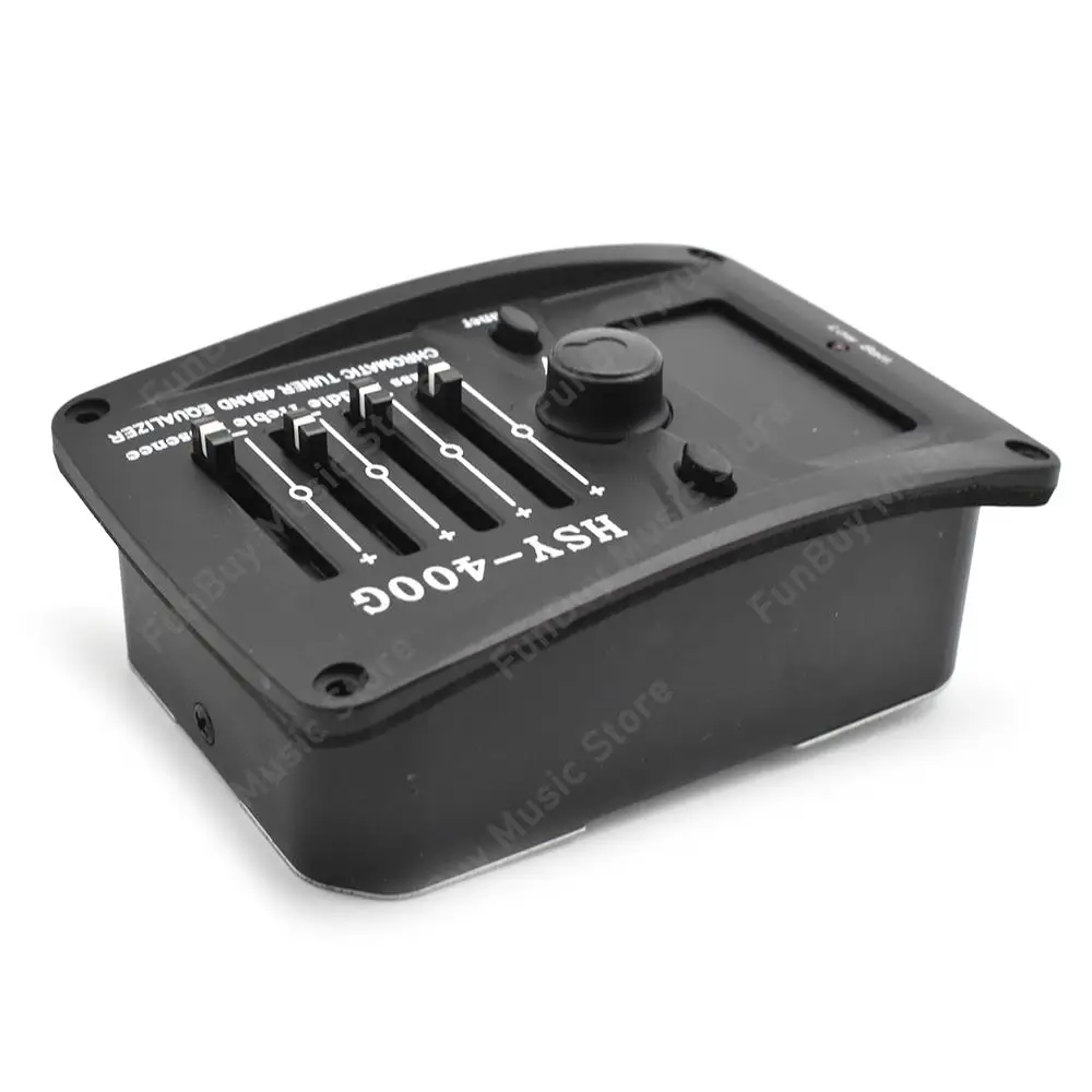 HSY-400G Guitar Pickup Acoustic Guitar Pickup 4 Bands EQ Equalizer Preamp Piezo with LCD Tuner