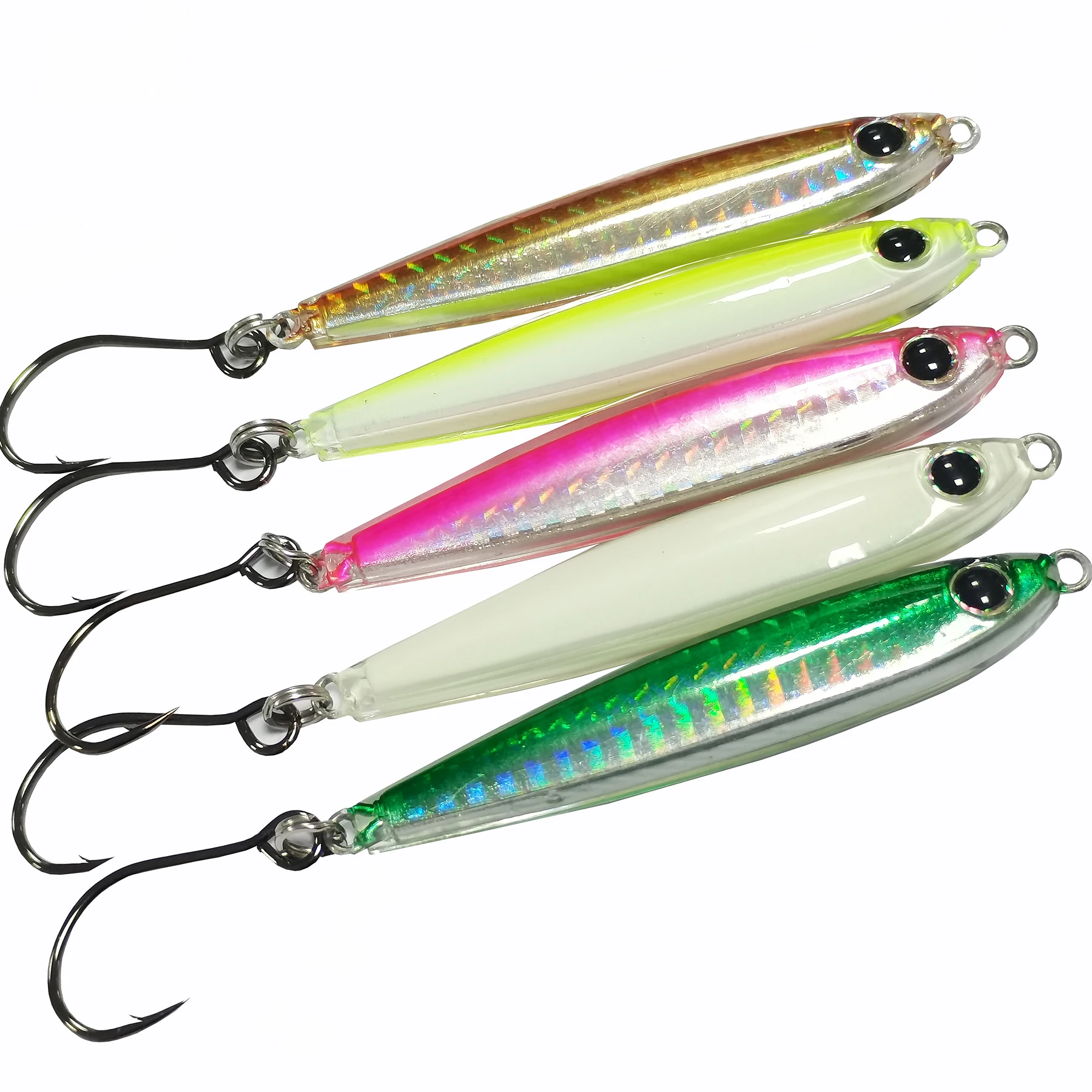 5pcs Epoxy Resin Jigs Epoxy Fishing Jig Lure Mixed Colors with Strengthen  Single Hook Great for Striped Bass Tuna and Game Fish - AliExpress