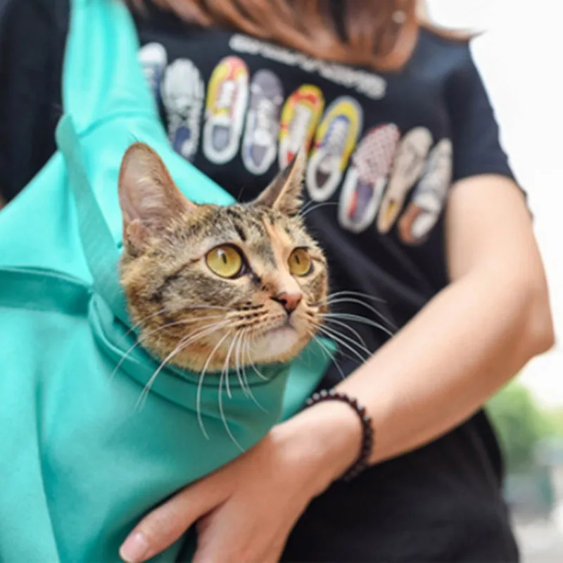 Portable Cat Backpack Pet Summer Outing Foldable Grab Bite Fixed Cat Bag Pet Supplies Transporte Handbag Travel Bags