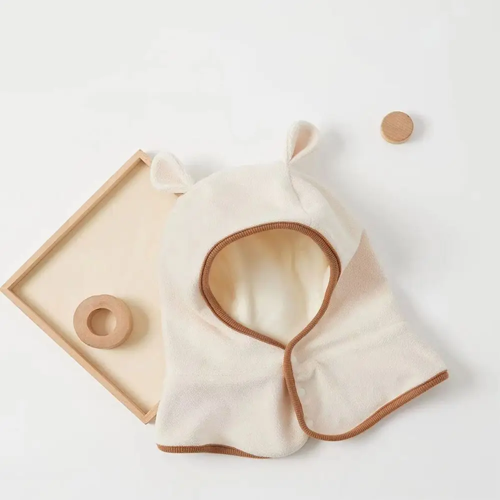 Polar Fleece Newborn Baby Hat Scarf Set Coldproof Windproof Beanie