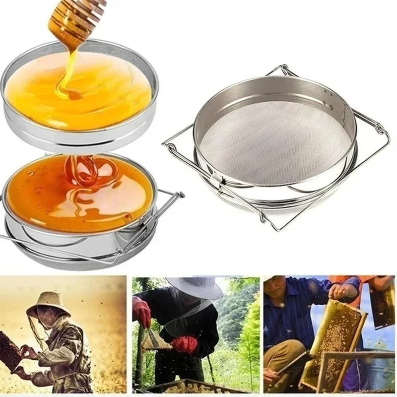 Honey Container Apiary Equipment Beekeeping Honey Strainer Stainless Steel Double Sieve Beekeeping Equipment Filter Kit