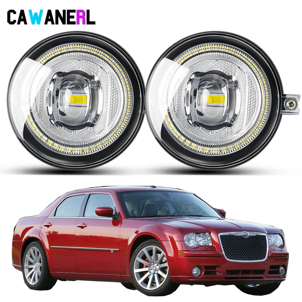2XLEDFogLightwithAngelEyeDRLForChrysler300200720082009