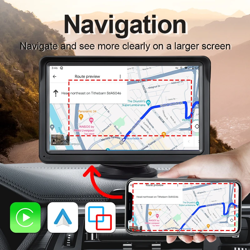 7inch Car Monitor Radio Multimedia Bluetooth Video Portable Player Universal Wir