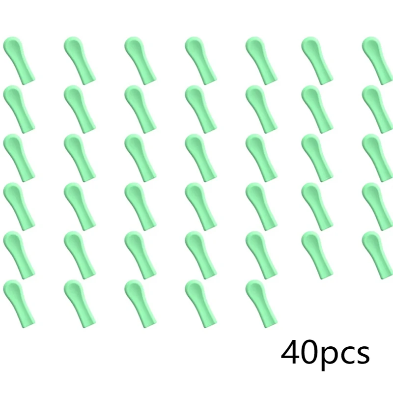 Silicone Ear Spoon Replacement Tips - 40-Piece Reusable & Washable Wax Removal Set