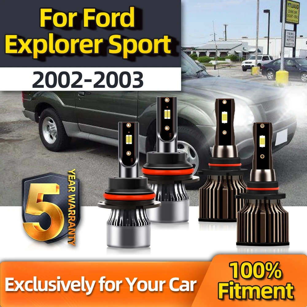 

TEENRAM For Ford Explorer Sport High Low 9007 Fog Light 9145 Bulbs Brightness Car Lamps 12V 24V 6000K Kit White 2002 2003