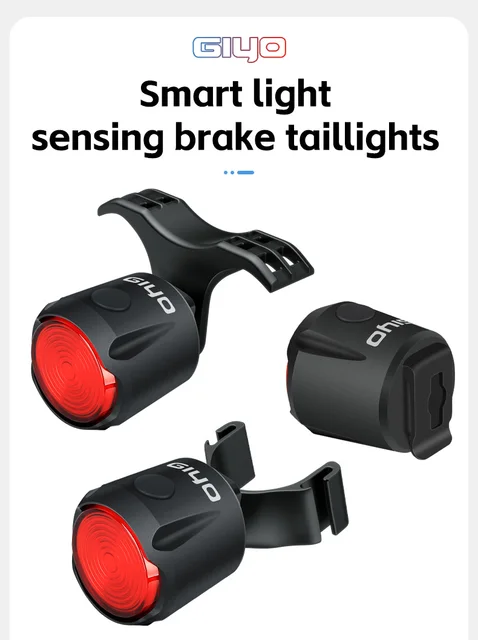 Feu Arrière De Vélo Intelligent USB Rechargeable - Détection De Freinage, Lumière Réglable, étanche IPX6