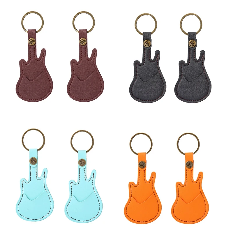 

Leather Guitar Picks Case Guitar Pick Holders With Keyring Guitar Plectrums Bag For Guitar Pick Bag Gift Durable Easy To Use