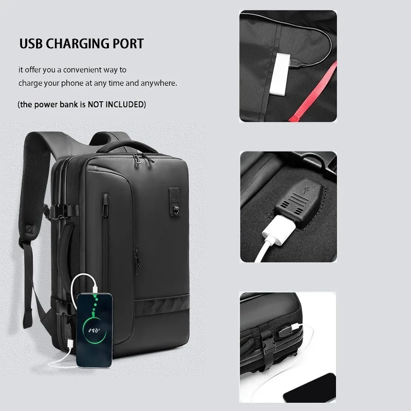 Multifunctional Air Bag Backpack for Men Large Capacity Vacuum Storage Business Travel Bag Oxford Cloth Waterproof Backpack 3