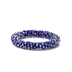 Bohemian Crystal Beaded Stretch Bracelet for Women - Vintage Boho Party Jewelry (Color 04)