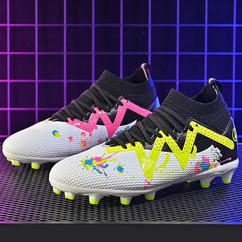 Football Shoes Men Outdoor Sport Training Ultralight Non-Slip Training Match Sport Cleats Grass Futsal Unisex