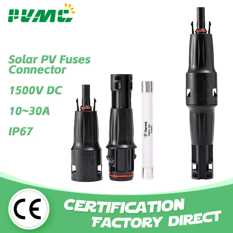 Solar Fuse Connector 1000V Waterproof Solar Fuse Holder Male And Female Connector For Solar Panel(15A