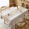 Marble Patterned Printed Tablecloth Waterproof and Oil Resistant PVC Dining Table Mat White Beige New Rectangular Table Cover 5